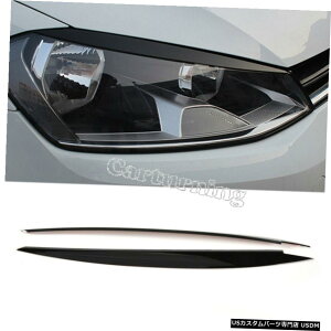 GAp[c OXubNwbhCgVWSt7 MK 7 2014N܂Ԃт̑gtBbg Gloss Black Headlight Eyelid Eyebrow Decor Trim Fit for VW Golf 7 MK 7 2014