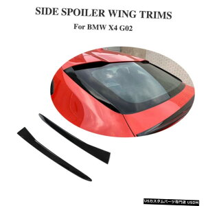 GAp[c ̂鍕AEBhEX|C[TChEBOJo[tBbĝ߂BMW X4 G02 2019 + -2020 Glossy Black Rear Window Spoiler Side Wing Cover Fit For BMW X4 G02 2019+-2020