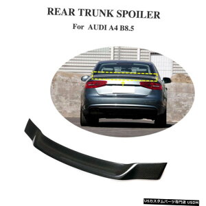 �G�A���p�[�c �A�E�f�BA4 / A4L 2013�N����2016�N���A�g�����N�X�|�C���[�e�[���u�[�g�E�C���O���b�v�J�[�{���t�@�C�o�[�̂��߂̓K�� Fit for Audi A4/A4L 2013-2016 Rear Trunk Spoiler Tail Boot Wing Lip Carbon Fib