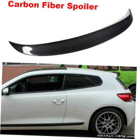 エアロパーツ VWフォルクスワーゲンシロッコ非R用カーボンファイバーリアルーフスポイラーウイングフィット10-14 Carbon Fibre Rear Roof Spoiler Wing Fit for VW Volkswagen Scirocco Non R 10-14