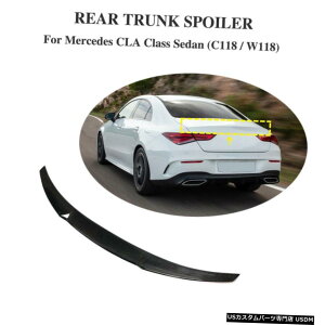 エアロパーツ リアスポイラーウイングリップカーボンファイバーのためにメルセデスベンツCLA200 CLA250 2019年から2020年 Rear Spoiler Wing Lip Carbon Fiber For Mercedes Benz CLA200 CLA250 2019-2020