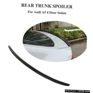 GAp[c AEfBA5 4Door 2009N2016NAgNX|C[߂u[gEBOJ[{t@Co[tBbg Fits Audi A5 4Door 2009-2016 Rear Trunk Spoiler Back Boot Wing Carbon Fiber
