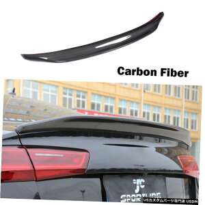 GAp[c AEfBA6 C7Z_̂߂2012N2018NAgNX|C[u[gEBOJ[{t@Co[C For Audi A6 C7 Sedan 2012-2018 Rear Trunk Spoiler Boot Wing Carbon Fiber Refit