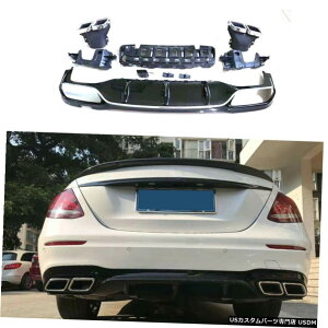 GAp[c Ԃ̃Aop[fBt[U[bvW /Vo[rC̃qgɂĂ̓xcW213 4DX|[c17-19 Car Rear Bumper Diffuser Lip W/Silver Exhaust Tips For Benz W213 4D Sport 17-19