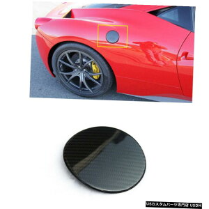 GAp[c tF[458C^A2010N2015N̂߂̃ubNJ[{t@Co[R^NLbvCoverTrimtBbg Black Carbon Fiber Fuel Tank Cap CoverTrim Fit for Ferrari 458 Italia 2010-2015