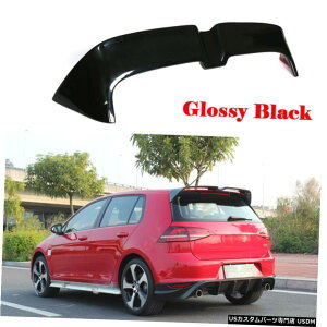 エアロパーツ フィット感のためのVW GOLF 7 VII 7 GTI& R 14-17リアスポイラートップウィンドウウィンググロッシーブラック Fit For VW GOLF 7 VII 7 GTI R 14-17 Rear Top Spoiler Window Wing Glossy Black
