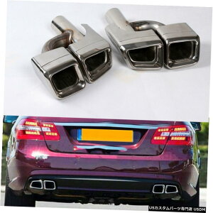 GAp[c ZfXxcW212 E200 E350 E63 AMG 2008N2013N̂߂̌rC̃qg}t[tBbg Rear Exhaust Tips Muffler Fit for Mercedes Benz W212 E200 E350 E63 AMG 2008-2013