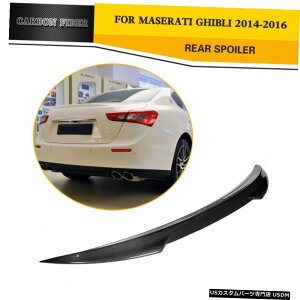GAp[c J[{t@Co[AgNX|C[ECObv́A}ZeBWuZ_2014N2016N̂߂ɍ܂ Carbon Fiber Rear Trunk Spoiler Wing Lip fit for Maserati Ghibli Sedan 2