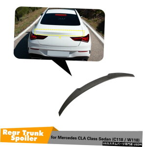 GAp[c I[gAgNX|C[ECOtBbĝ߂̃xcW118 CLA200 CLA250 19UPJ[{t@Co[ Auto Rear Trunk Spoiler Wing Fit For Benz W118 CLA200 CLA250 19UP Carbon Fiber