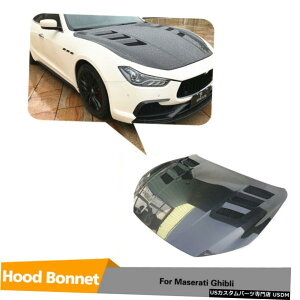 GAp[c J[{t@Co[tgt[h{lbgJo[{fBLbg̃}ZeBWu2014-2020 Carbon Fiber Front Hood Bonnet Cover Body Kit For Maserati Ghibli 2014-2020