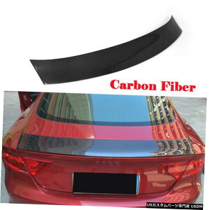 GAp[c 12-15AEfBA7 S7 SCRS7̂߂̃J[{t@Co[AX|C[AgNbhbvEBOtBbg Carbon Fiber Rear Spoiler Trunk Lid Lip Wing Fit for 12-15 Audi A7 S7 S-Line RS7