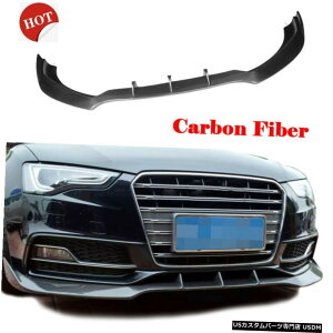 GAp[c AEfBS5 2012N2016NJ[{t@Co[Ĉ߂̎tgop[bv`X|C[tBbg Auto Front Bumper Lip Chin Spoiler Fit for Audi S5 2012-2016 Carbon Fiber Refit