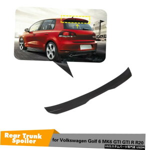 GAp[c Ԃ̃A[tX|C[gbvEBOtBbĝ߂VWSt6 GTI / R 2009N2013NObV[ubN Car Rear Roof Spoiler Top Wing Fit For VW Golf 6 GTI /R 2009-2013 Glossy Black