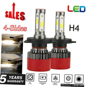 GAp[c H4 / 9003 4LEDwbhCg̕ϊLbg2800W 36000LMr[ H4 / 9003 4-side LED Headlight Conversion Kit 2800W 36000LM High Low Beam Bulbs