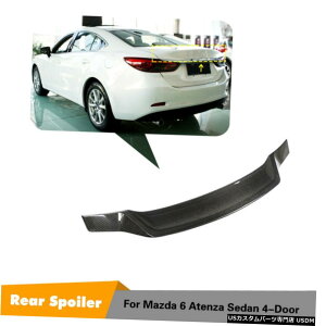 GAp[c }c_6AeUZ_2014N2019NAgNX|C[u[gwiingJ[{t@Co[̏ꍇ For Mazda 6 Atenza Sedan 2014-2019 Rear Trunk Spoiler Boot Wiing Carbon Fiber