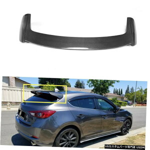 GAp[c }c_3ANZnb`obN4D 2014N2017N̂߂̃J[{t@Co[gNbhX|C[ECOtBbg Carbon Fiber Trunk Lid Spoiler Wing Fit for Mazda 3 Axela Hatchback 4D 201