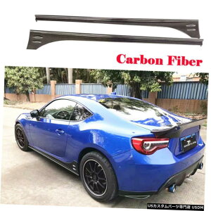 GAp[c J[{t@Co[TChXJ[gbJ[pl̃g^86XoBRZ 13-20 Carbon Fiber Side Skirts Extension Rocker Panel For Toyota 86 Subaru BRZ 13-20