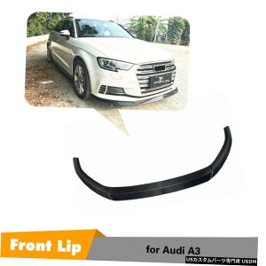 GAp[c AEfBA3nb`obN2017N2020N̂߂̃J[{t@Co[tgop[bv`X|C[tBbg Carbon Fiber Front Bumper Lip Chin Spoiler Fit for Audi A3 Hatchback 2017-2020