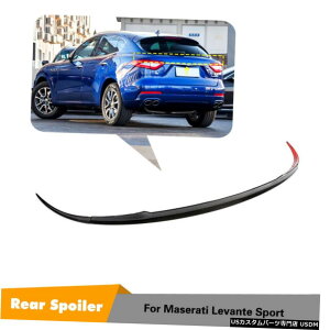 �G�A���p�[�c 3PCS���A�X�|�C���[�����}�Z���e�B���o���e�̃g�����N�E�B���O�t�B�b�g16-19�J�[�{���t�@�C�o�[ 3PCS Rear Middle Spoiler Trunk Wing Fit For Maserati Levante 16-19 Carbon Fiber �y���s�A���i�z