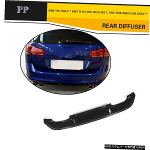 GAp[c Aop[fBt[U[bv{fBLbgVWStVII7 MK7 R-C15-17ubNPP Rear Bumper Lip Diffuser Body Kit For VW Golf VII7 MK7 R-line 15-17 Black PP