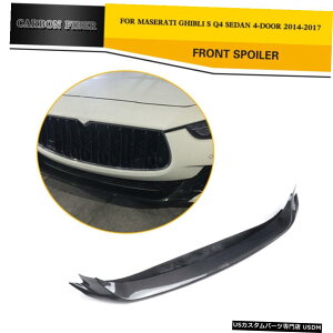 GAp[c J[{t@Co[tgop[`bvX|C[ɂĂ̓}ZeBWu4hA2014N2017N Carbon Fiber Front Bumper Chin Lip Spoiler For Maserati Ghibli 4-Door 2014-2017