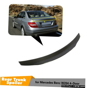 �G�A���p�[�c �J�[�{���t�@�C�o�[���A���b�h�X�|�C���[�E�C���O�ɂ��Ă̓x���cW204 C200 C300 C63 07����14 AMG�C�� Carbon Fiber Rear Lid Spoiler Wing For Benz W204 C200 C300 C63 07-14 AMG Refit