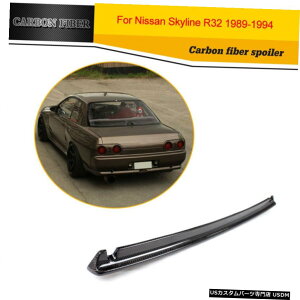 GAp[c YXJCCR32pJ[{t@Co[AX|C[ӂECObvCꂽ1989N1994N Carbon Fiber Rear Spoiler Lid Wing Lip Refit for Nissan Skyline R32 1989-1994