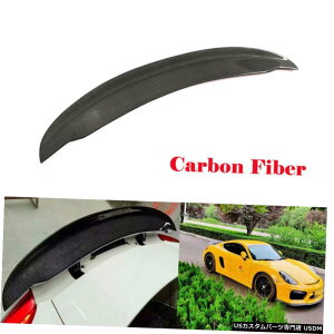 GAp[c AgNX|C[ECOJ[{t@Co[̂߂Ƀ|VFPC}981N[y2010N2016N Rear Trunk Spoiler Wing Carbon Fiber For Porsche Cayman 981 Coupe 2010-2016