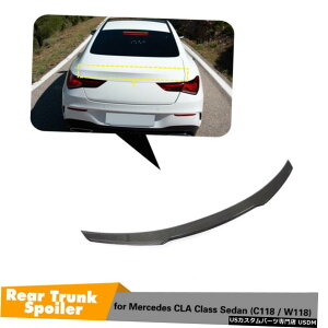 GAp[c tBbĝ߂̃xcCLA200 CLA250 2019+AgNX|C[u[gEBOJ[{t@Co[C Fit For Benz CLA200 CLA250 2019+ Rear Trunk Spoiler Boot Wing Carbon Fiber Refit