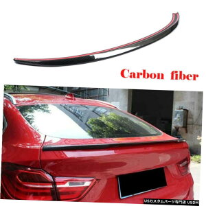 GAp[c Ԃ̃AgNX|C[ECOJ[{t@Co[BMW X4 F26 2014N2018NObV[ubN̂߂ Car Rear Trunk Spoiler Wing Carbon Fiber for BMW X4 F26 2014-2018 Glossy Black