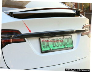 GAp[c J[{t@Co[X^Ce[AgNbhJo[ĝ߂ɃeXfX 20142020 Carbon fiber style Tail Rear Trunk Lid Cover Trim For Tesla Model X 2014-2020