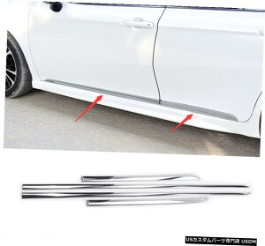GAp[c 4PCS ABSN[g^J2018N2019N̂߂ɃhA{fBTCh[fBOJo[g 4PCS ABS Chrome Door Body Side Molding Cover Trim For Toyota Camry 2018-2019