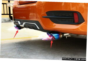 GAp[c u[XeXGL][XgGhqgpCv}t[pz_VrbN2016N2018N Blue Stainless steel Exhaust End Tip Pipes Muffler For Honda Civic 2016-2018