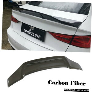 エアロパーツ アウディA3 8V S3 RS3セダン用カーボンファイバーリアトランクスポイラーリップブートウイング14-19 Carbon Fiber Rear Trunk Spoiler Boot Lip Wing for Audi A3 8V S3 RS3 Sedan 14-19