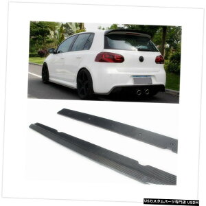 GAp[c PairCarbont@Co[TChXJ[gX|C[bvXvb^ɂĂVWSt6 VI MK6 R20 10-13 PairCarbon Fiber Side Skirts Spoiler Lip Splitter For VW Golf 6 VI MK6 R20 10-13