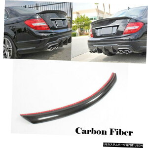 GAp[c ZfXW204 C250 C200 C63 AMĜ߂̃J[{t@Co[AgNX|C[ECO2008N?2013N Carbon Fiber Rear Trunk Spoiler Wing for Mercedes W204 C250 C200 C63 AMG 2008-13
