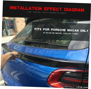 GAp[c tBbĝ߂̃|VFE}JJ[{t@Co[AX|C[gNu[gECObv2014-2016 Fit For Porsche Macan Carbon Fiber Rear Spoiler Trunk Boot Wing Lip 2014-2016