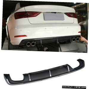 GAp[c AEfBA3 8VZ_201416̂߂̃J[{t@Co[Aop[fBt[U[X|C[bv4Tips Carbon Fiber Rear Bumper Diffuser Spoiler Lip 4Tips for Audi A3 8V Sedan 2014-16