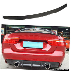 GAp[c J[{t@Co[AgNX|C[{fBu[gECObvtBbĝ߂̃WK[XEZ_15-17 Carbon Fiber Rear Trunk Spoiler Body Boot Wing Lip Fit For Jaguar XE Sedan 15-17