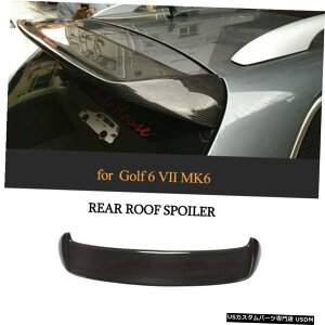 GAp[c J[{t@Co[A[tX|C[gbvEBOtBbĝ߂VWSt6 MK 6S2010N2013N Carbon Fiber Rear Roof Spoiler Top Wing Fit For VW Golf 6 MK 6 Wagon 2010-2013