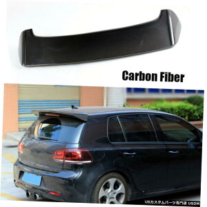 GAp[c VW GOLF 6 MK6 VI GTI R20 201015A[tX|C[gbvEBOJ[{t@Co[̂߂̓K Fit for VW GOLF 6 MK6 VI GTI R20 2010-15 Rear Roof Spoiler Top Wing Carbon Fiber