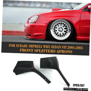 GAp[c XoCvbTWRX STI 2004-05ptgop[Xvb^[tBX|C[bvJi[Y Front Bumper Splitter Fin Spoiler Lip Canards For Subaru Impreza WRX STI 2004-05