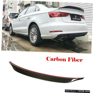 GAp[c J[{t@Co[AgNu[cbvECOX|C[̂߂ɃAEfBA3 S3 RS3Z_2014N2019N Carbon Fiber Rear Trunk Boot Lip Wing Spoiler For Audi A3 S3 RS3 Sedan 2014-2019