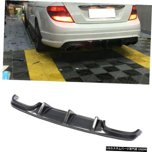GAp[c ZfXxcW204 C63AMG 08-11Carbont@Co[Aop[fBt[U[bvX|C[̂߂ For Mercedes Benz W204 C63AMG 08-11Carbon Fiber Rear Bumper Diffuser Lip Spoiler
