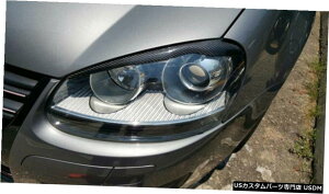 GAp[c VWSt5 V MK5 JettGTÎ߂̃J[{t@Co[tgwbhCg܂Ԃ38 Carbon Fiber Front Headlight Eyelids Eyebrows for VW Golf 5 V MK5 Jett GTI 03-08