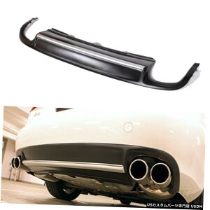 �G�A���p�[�c ���A�o���p�[�f�B�t���[�U�[�V���o�[�X�g���b�v�c�C���G�L�]�[�X�g�A�E�g�̃A�E�f�BA4��B8�Z�_��2009-12 Rear Bumper Diffuser Silver Strip Twin Exhaust Out For Audi A4 B8 Sedan 2009-12