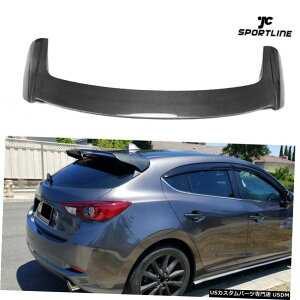 GAp[c J[{t@Co[Ae[[tX|C[ECObv̂߂Ƀ}c_3ANZnb`obN201417 Carbon Fiber Rear Tail Roof Spoiler Wing Lip For Mazda 3 Axela Hatchback 2014-17