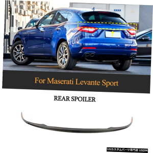 GAp[c 3PCSAX|C[ECOtBbĝ߂̃}ZeBoe2016N2019NJ[{t@Co[ 3PCS Rear Middle Spoiler Wing Fit For Maserati Levante 2016-2019 Carbon Fiber