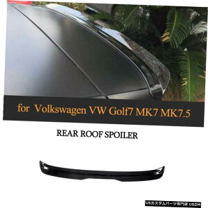GAp[c VWSt7 / 7.5 / RC201418 ABSA[tX|C[bvgbvEBOOXubN̏ꍇ For VW Golf 7/7.5/R line 2014-18 ABS Rear Roof Spoiler Lip Top Wing Gloss Black