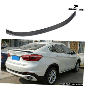 GAp[c BMW X6 F16 SUV 2015N2017N̂߂̃J[{t@Co[AgNu[cbvECOX|C[tBbg Carbon Fiber Rear Trunk Boot Lip Wing Spoiler Fit for BMW X6 F16 SUV 2015-2017